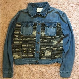 Jean Jacket with Camo Design